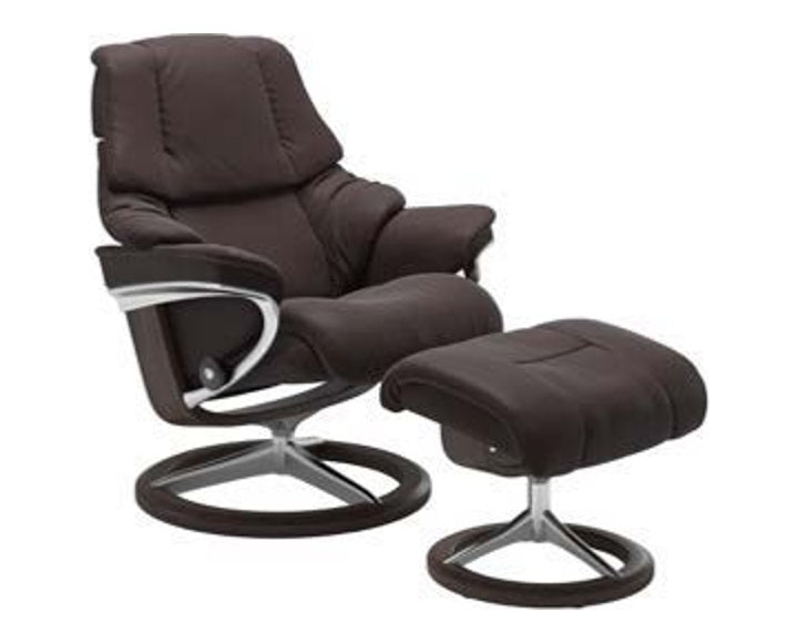 Retreat Signature Recliner & Footstool - Paloma Chocolate leather - view 5