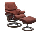 Retreat Signature Recliner & Footstool - Paloma Dark henna leather - view 5