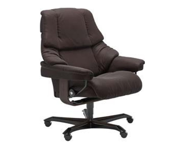 Retreat Office Chair - Paloma Chocolate leather · Paloma Chocolate leather · Wenge wood
