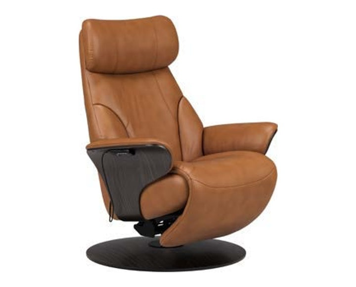 Arc Power Recliner - New cognac leather · New cognac leather · Wenge wood