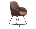 Bay Low-back Armchair - Copper leather · Copper leather · Matt black base