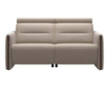 Emily Power Sofa - Beige leather · Beige leather · Wenge wood · Powered left seat