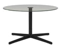 Round Cross-base Table - Large - Matt black base · Matt black base