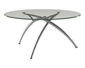 Glass Coffee Table - Chrome metal base · Chrome metal base